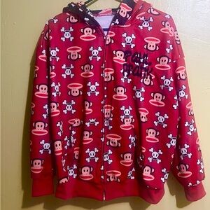 Paul Frank Red Graphic Hoodie Jacket